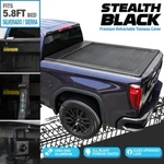 5.8FT Stealth Black Mrb Tonneau Cover Premium Retractable For 2007-26 Gmc Sierra. Fixed Price $1349.00.