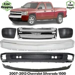 Front Bumper Chrome & Grille Assembly Kit For 2007-2013 Chevrolet Silverado 1500. Fixed Price $516.99.