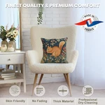 Medieval Squirrel Throw Pillow Cover 14X14 In Jacquard Tapestry Cushion. Fixed Price $62.00.