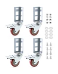 Qwork 3" Caster Wheels For Boltless Shelving 500 Lb Load Capacity, 4. Fixed Price $44.15.