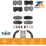 Front Rear Ceramic Brake Pads & Parking Shoe Kit For Toyota Tundra Sequoia Lexus. Fixed Price $106.09.