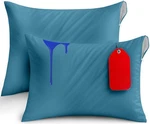 Zippered Pillow Covers, Bed Bug Waterproof, Standard Size, 2 Pack, Blue. Fixed Price $19.98.