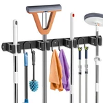 Guukar Broom Holder Wall Mount, Stainless Steel Mop Pack, BLACK-1. Fixed Price $20.41.