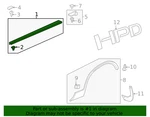 2017-2025 Honda Ridgeline Genuine Left Bed Rail Upper Molding Oem 74460-T6Z-A01. Fixed Price $192.20.
