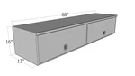 Unique Truck Toolbox HTB88-BT 13" 16" 88"L Hd Top Sider .100 Thick Diamond. Fixed Price $1461.90.