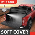 6FT 6'2" 3-FOLD Soft Truck Bed Tonneau Cover For 2016-2023 Toyota Tacoma W/ Lamp. Fixed Price $144.88.