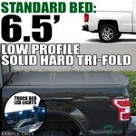 Topline For 2014-2019 Silverado/sierra 6.5 Lopro Hard Tri Fold Tonneau Cover+led. Fixed Price $540.00.