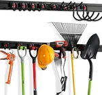 Workpro Garage Storage, Garden Tool Organizer Wall Mount 64 Inch With 8 Black. Fixed Price $49.70.