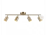 Globe Electric 59822 Pratt 4 Light 30"W Fixed Rail Ceiling - Brass. Fixed Price $46.99.