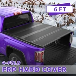 6FT 4-FOLD Frp Hard Truck Bed Tonneau Cover For 2005-26 Nissan Frontier Top. Fixed Price $385.87.
