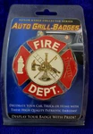 Nib Metal Fire Department Grille Badge Bumper Topper Sign Emblem Crest Truck. Fixed Price $32.00.