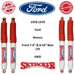 Skyjacker Front 7-9" & Rear 8-10" Lift Shock Set 1978-1979 Ford Bronco 4WD. Fixed Price $269.88.