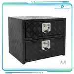 24"X18"X20" Aluminum Storage Tool Box 2X Chain + Lock For Truck Home Garage. Fixed Price $311.88.