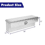 36"X12"X12" Aluminum Pickup Truck Trunk Bed Tool Box Trailer Storage + Lock. Fixed Price $174.49.