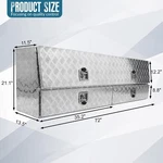 72"X21"X13.5" Aluminum Stripes Plated Truck Tool Box Pick Up Two Lower Drawers. Fixed Price $710.64.