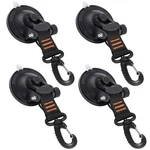 Conbola Suction Cups Hooks BLACK-4 Pieces, Energetic Orange Line. Fixed Price $34.99.