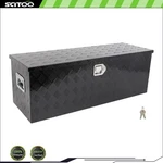 44"*15"*15" Multifunctional Storage Tool Box For Truck W/2X Chain Black. Fixed Price $176.25.