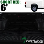 Topline For 1987-2011 Dodge Dakota 6.5 Ft Rubber Truck Bed Trunk Mat Liners -blk. Fixed Price $86.00.
