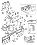 Genuine Mopar Wheelhouse Shield Four Drive 55346010. Fixed Price $120.75.
