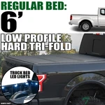 Topline For 2005-2021 Frontier 6 Ft Bed Lopro Hard Tri Fold Tonneau Cover+led. Fixed Price $545.00.