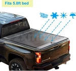 Retractable Hard Truck Bed Tonneau Cover For Chevy Silverado 1500 14-2024 5.8FT. Fixed Price $527.31.