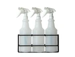 Up Three 32 Oz Spray Bottle Rack Wall Mount Organizer Heavy Duty Me. Fixed Price $38.24.