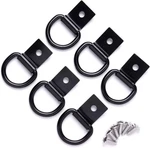 6 Pcs D-ring Tie Down Anchors 1/4" Heavy Duty Steel Hooks For Truck. Fixed Price $17.99.