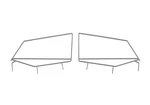 Rampage 89699 Window Frame Pair For Soft Top 87-95 Jeep Wrangler Yj. Fixed Price $91.34.