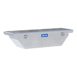 Uws 63IN Angled Crossover Tool Box Storage W/ Low Profile Bright Aluminum. Fixed Price $631.95.