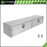 For Truck / Garage Rv 72"X13"X16" Aluminum Storage Tool Box 4X Chain 2X Lock. Fixed Price $409.44.