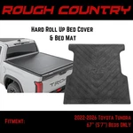 Rough Country Hard Roll Up Tonneau Cover & Mat For 22-26 Tundra W/ 67" Beds. Fixed Price $859.90.