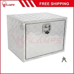 24"X 18"X18" Aluminum Storage Tool Box Fits Truck Garage Home Office W/2X Chain. Fixed Price $144.10.