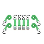 10 Ft. Green Cambuckle Tie Down Straps With 300 Lb. Safe Work Load - 4 Pack. Fixed Price $20.28.
