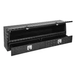 Vevor Contractor Truck Tool Box, 72 21 13 In, Black Tread Aluminum Topsider. Fixed Price $982.39.