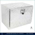 Aluminum Storage Tool Box 24"X 17"X18" W/2X Chain Fits Truck Garage Home Office. Fixed Price $102.31.