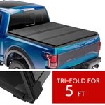 Hard Tri-fold Frp Truck Bed Tonneau Cover For 2016-2021 Toyota Tacoma 5FT. Fixed Price $229.59.