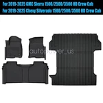 For 2019-2025 Gmc Sierra Crew Cab Tpe Floor Mats / 5.8 Ft Trunk Bed Cargo Liners. Fixed Price $143.99.