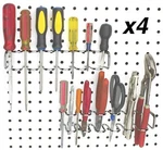 Pegboard Screwdriver Holder 4-PACK Hooks Pliers Rack Tool Organizer. Fixed Price $37.08.