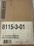 Box Of 6 Weather Guard 8115-3-01 Sloped Dividers White. Fixed Price $75.00.
