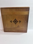 Vintage Square Wooden Box Pegged Corners Slide Top 12.75X12.75 Hickory Farms. Fixed Price $28.00.